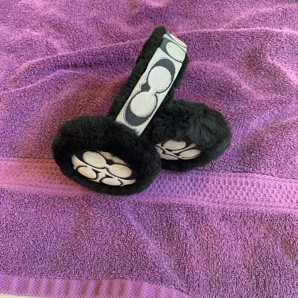 Coach Accessories - Coach Logo Black/Gray Ear Muffs